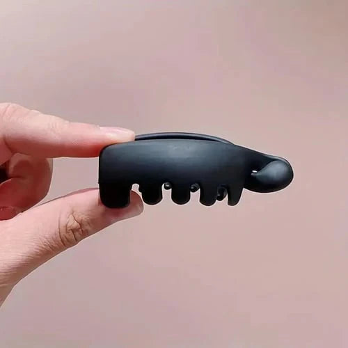 ClipLuxe™ Vintage Banana Hair Clips – Non-Slip Leopard & Matte Set (Pack of 4)