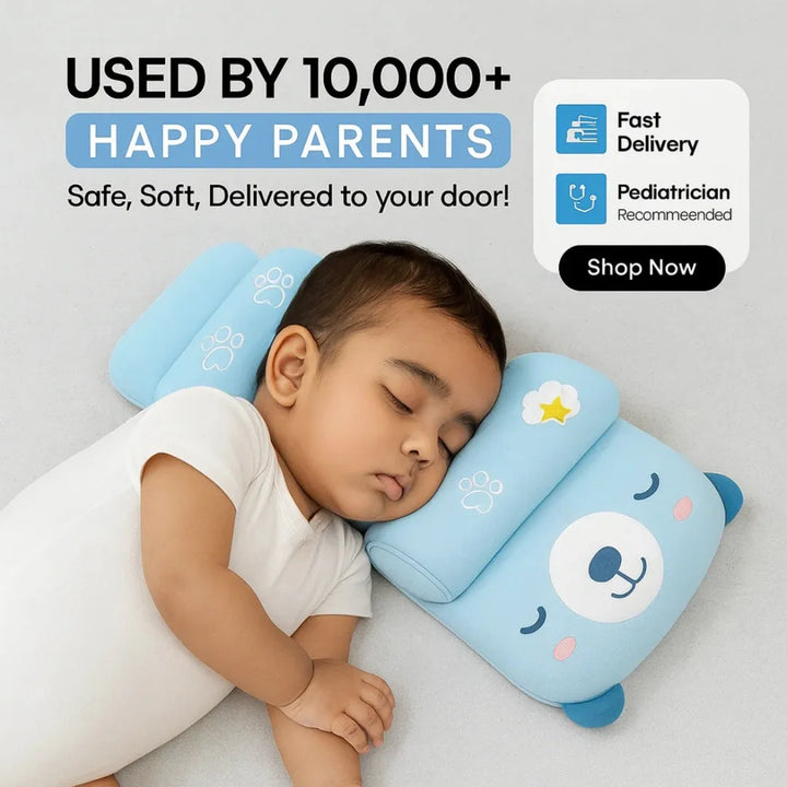 BunnyCloud™ – Baby Head Shaping & Protection Pillow | Flat Head Prevention for Newborns