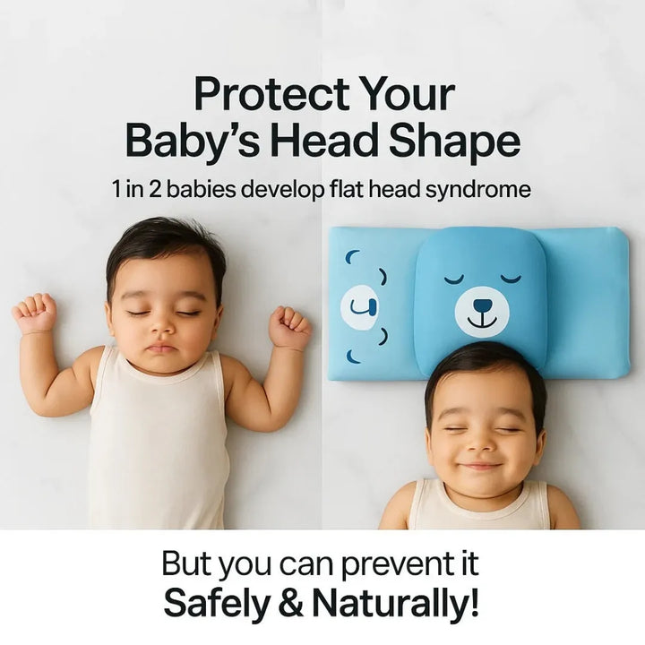 BunnyCloud™ – Baby Head Shaping & Protection Pillow | Flat Head Prevention for Newborns