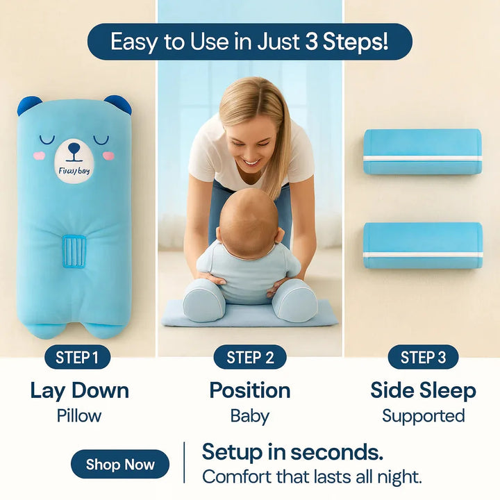 BunnyCloud™ – Baby Head Shaping & Protection Pillow | Flat Head Prevention for Newborns